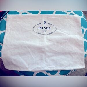 Prada White Logo Dust Bag